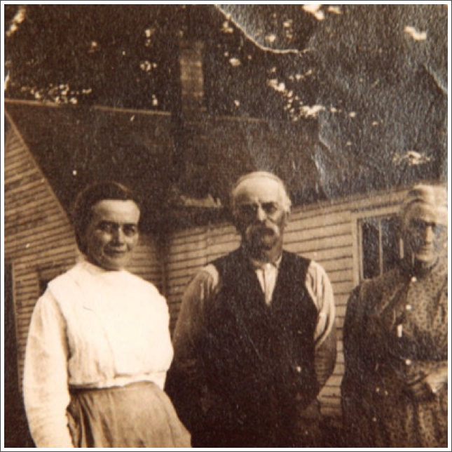 Mary Hall, Hiram Udell and his wife Sarah Calk in Michigan. Hiram (b1847) was a son of George and Catherine (Kennedy) Udell